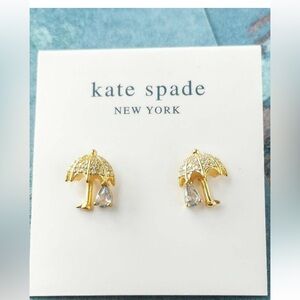 Kate Spade Rain or Shine Pave Umbrella Gold
Stud Earrings New 0466